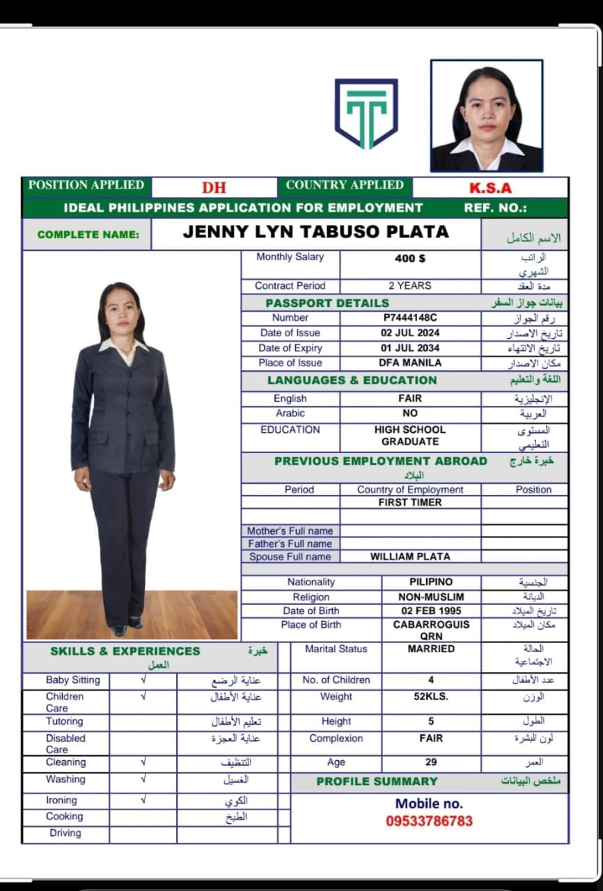 Jenny Lyn Tabuso Plata